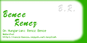 bence rencz business card